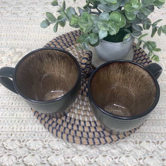 Gourmet BASICS MIKASA Ceramic Cup Mug Set “Mocha” Coffee Tea - Picture 5 of 6